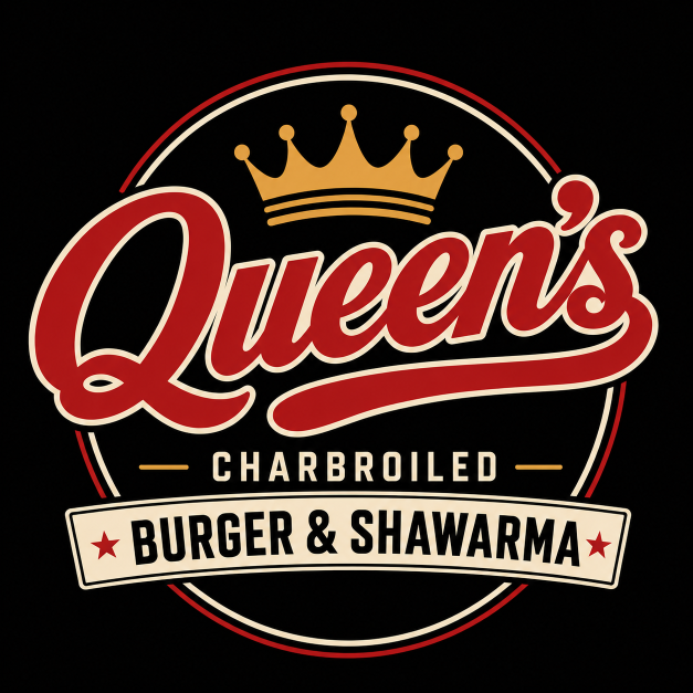 Queen's Charbroiled Burger & Shawarma logo